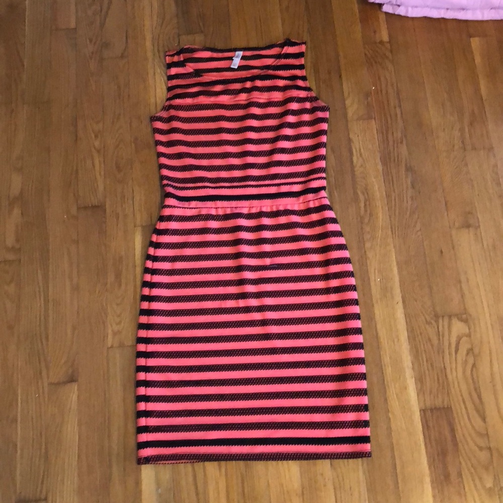 Coral dress that hugs your body